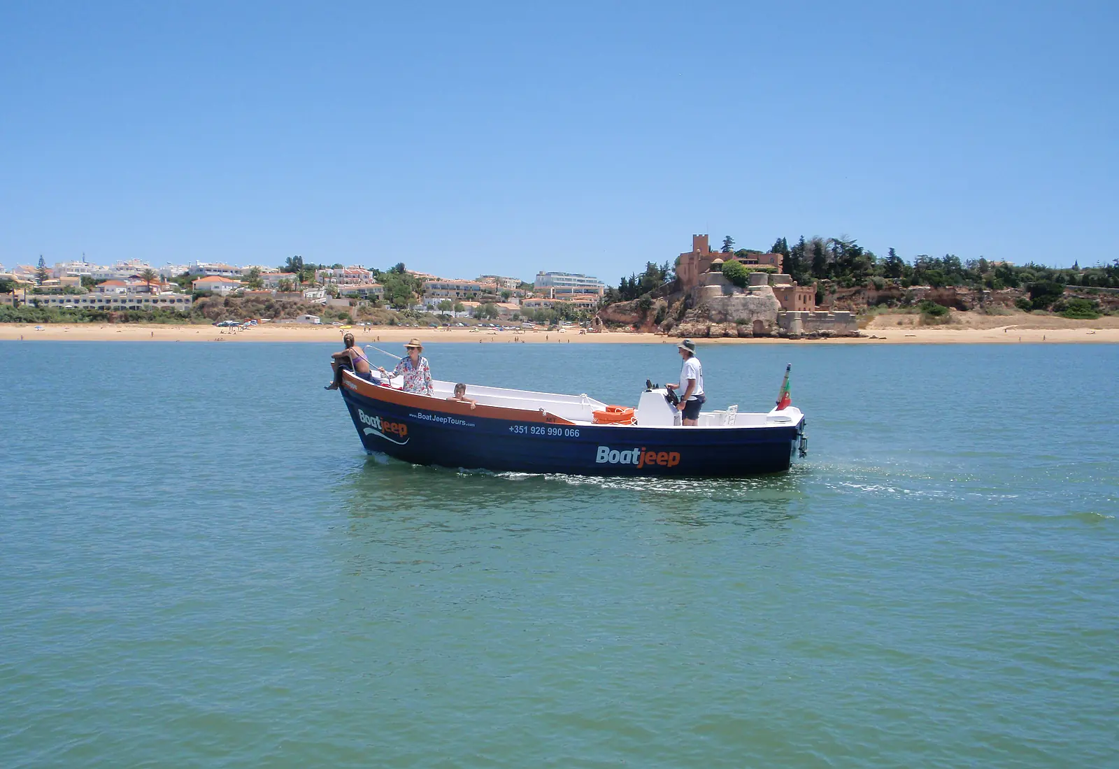 Small boat on the River Arade near Portimão