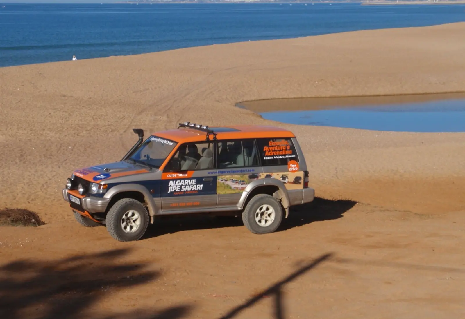 Algarve Jipe Safari vehicle travelling on sand
